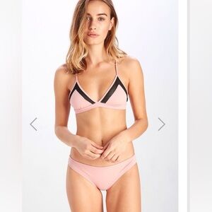 Blush Pink Mesh Bikini Top